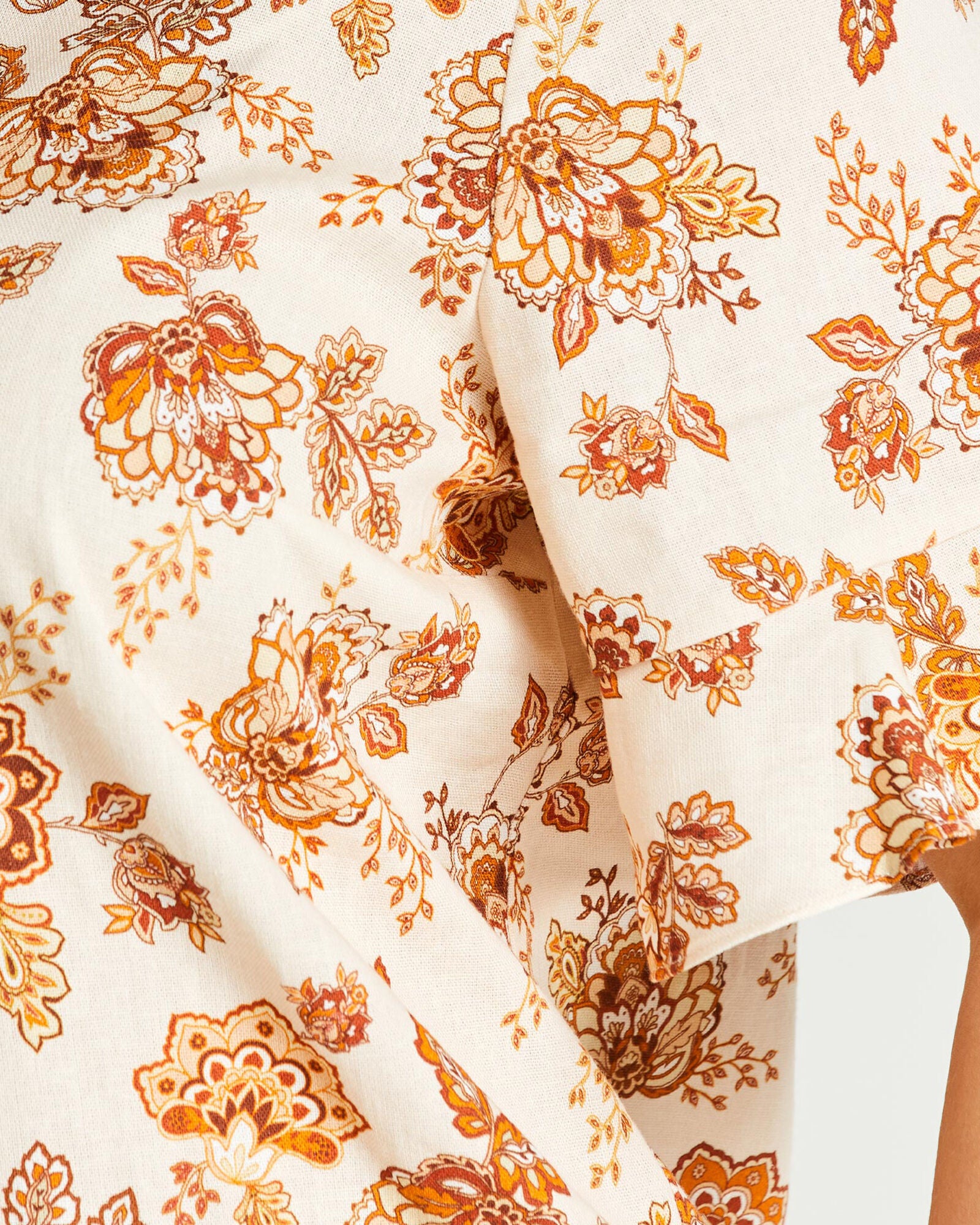 Earth Blooms Ruffle Dress, Print / Beige, alternate image number 2