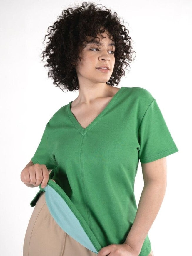 REVERSIBLE COOLEST TEE SHIRT, Luscious Green / Kelly Green, alternate image number 2