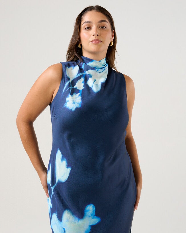 Mayla Dress, Midnight BlueAzure / Navy, alternate image number 4