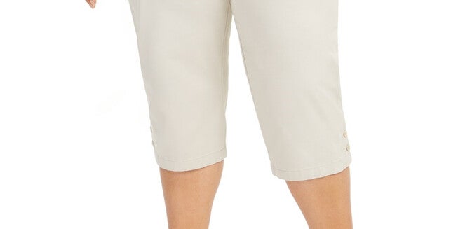 Karen Scott Women's Capri Pants Gray 20W, Gray / Cool Gray, alternate image number null