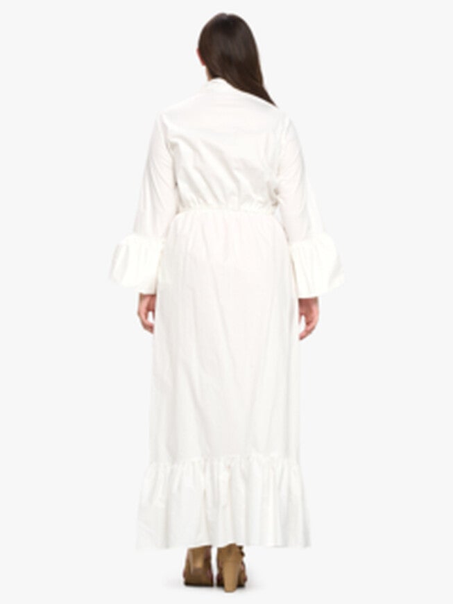 POPLIN BELL SLEEVE TOP AND SKIRT SET, Ivory / Ivory, alternate image number 1