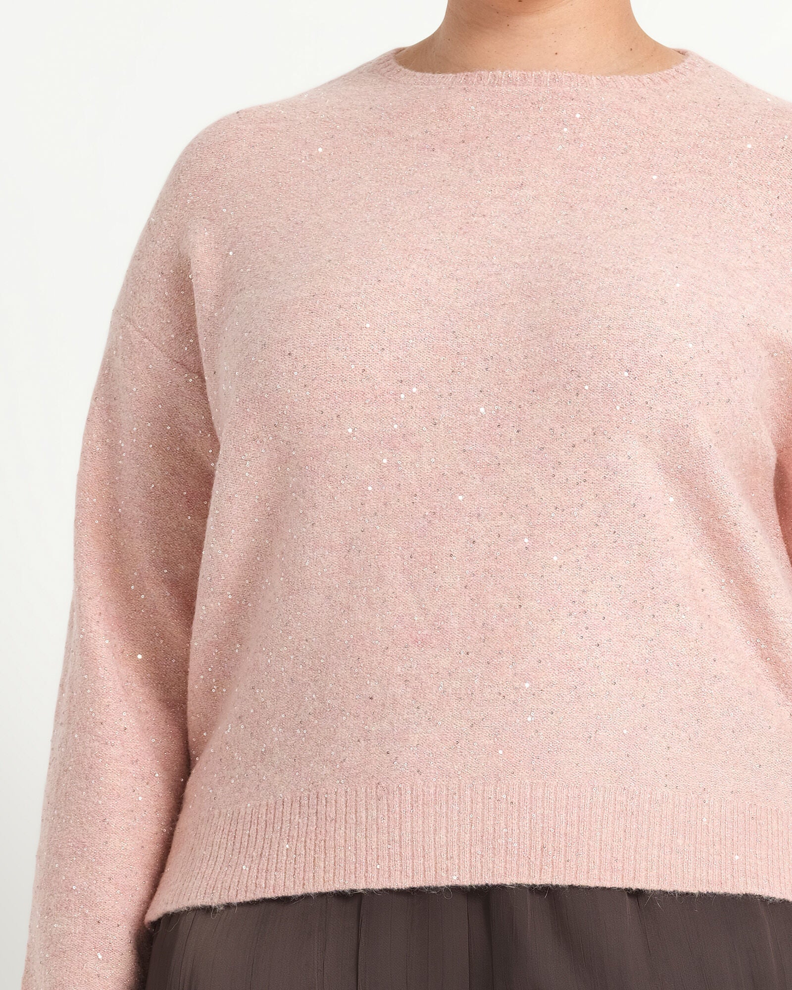 Night Sparkle Knit Sweater, Blush Pink / Pink, alternate image number 3