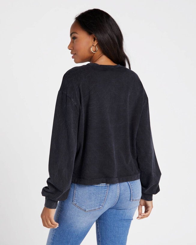 FW BOOTS SWEATSHIRT IN BLACK, Black / Black, alternate image number null
