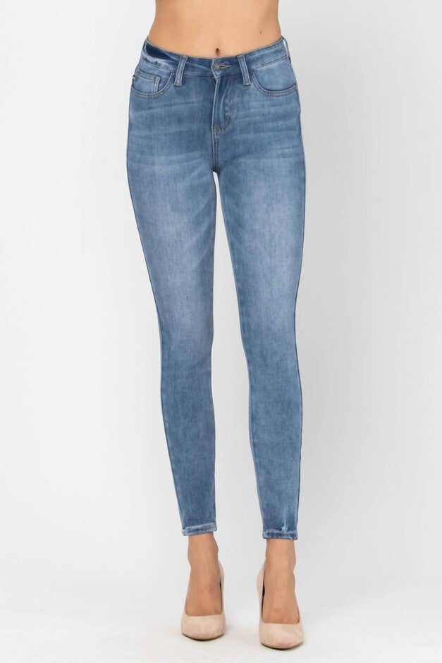 High Waist Thermal Skinny Denim 88206 in Blue, Blue / Navy, hi-res image number 0