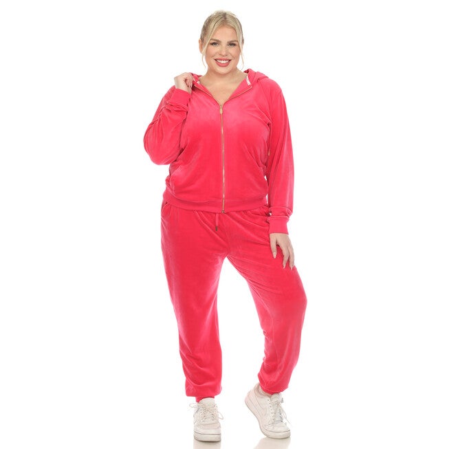 Plus Size 2-Pc Velour Tracksuit Set, , alternate image number 9
