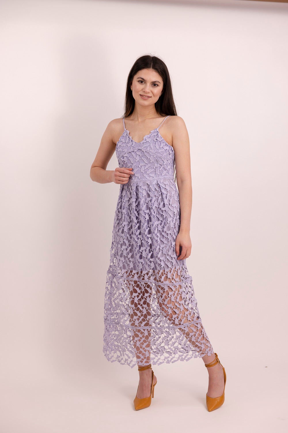 EVA LACE DRESS, Light Purple / Purple, alternate image number 2