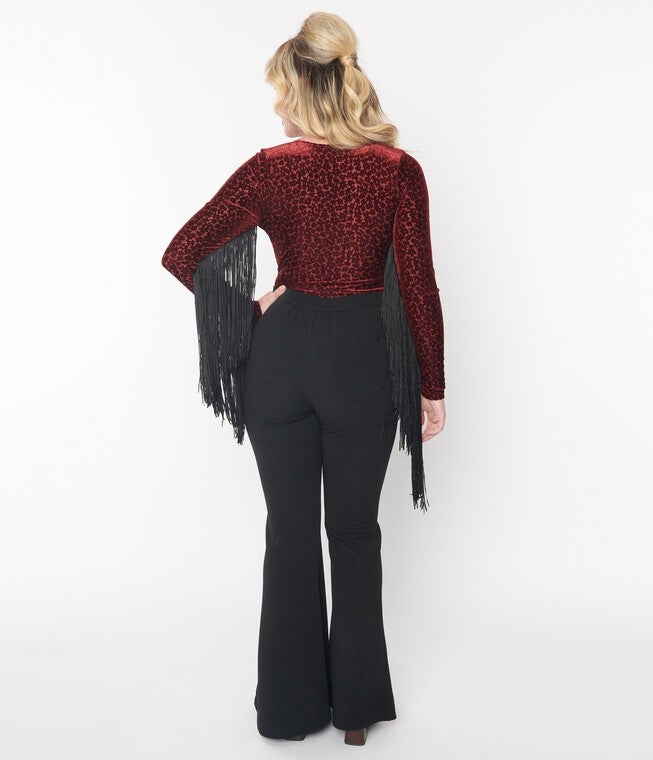 Smak Parlour Black Find Your Flare Pants, Black / Black, alternate image number 1