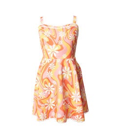 Smak Parlour Yellow Psychedelic Sweetheart Swing Dress