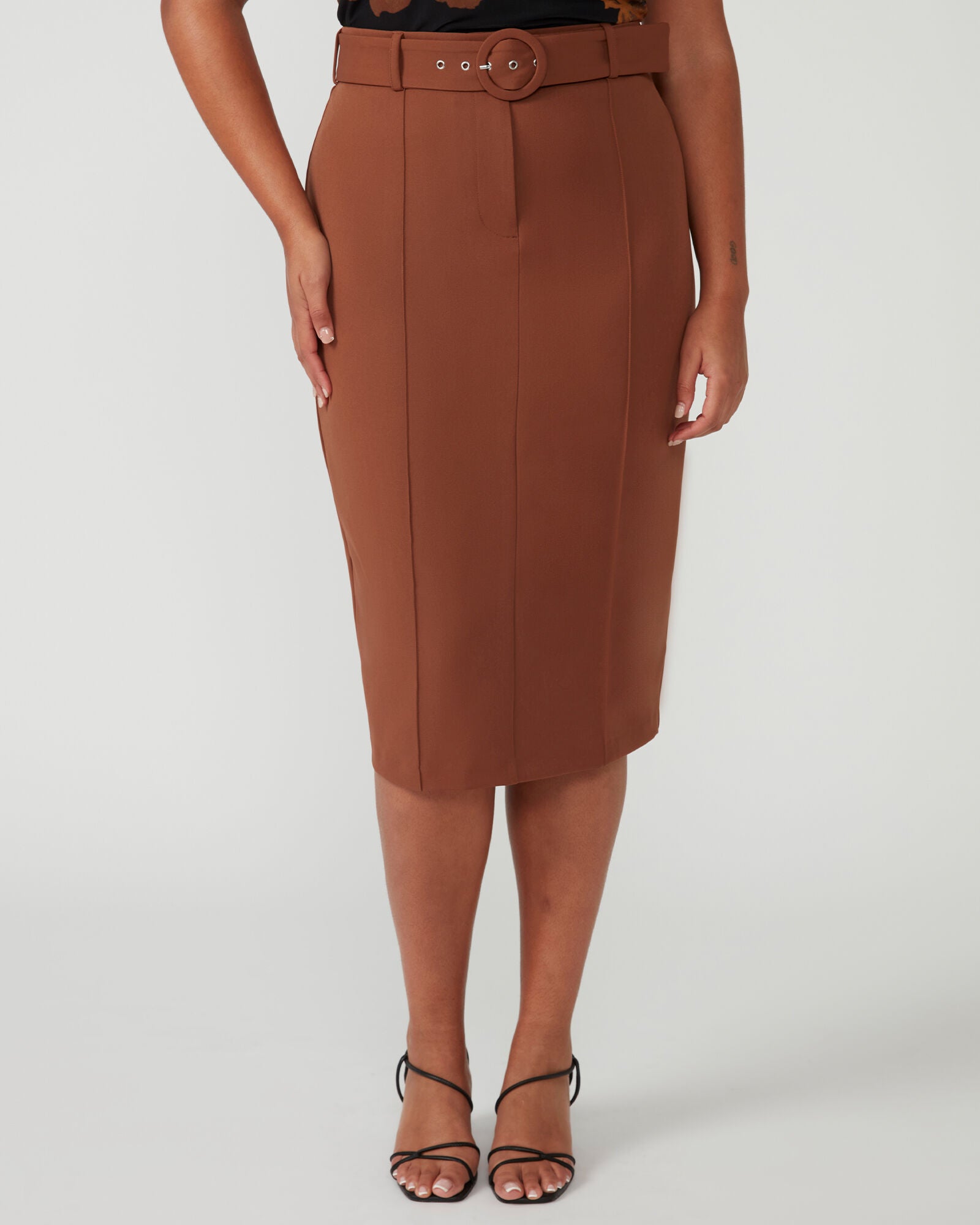 Sunburst Skirt, Tan / Brown, alternate image number 1