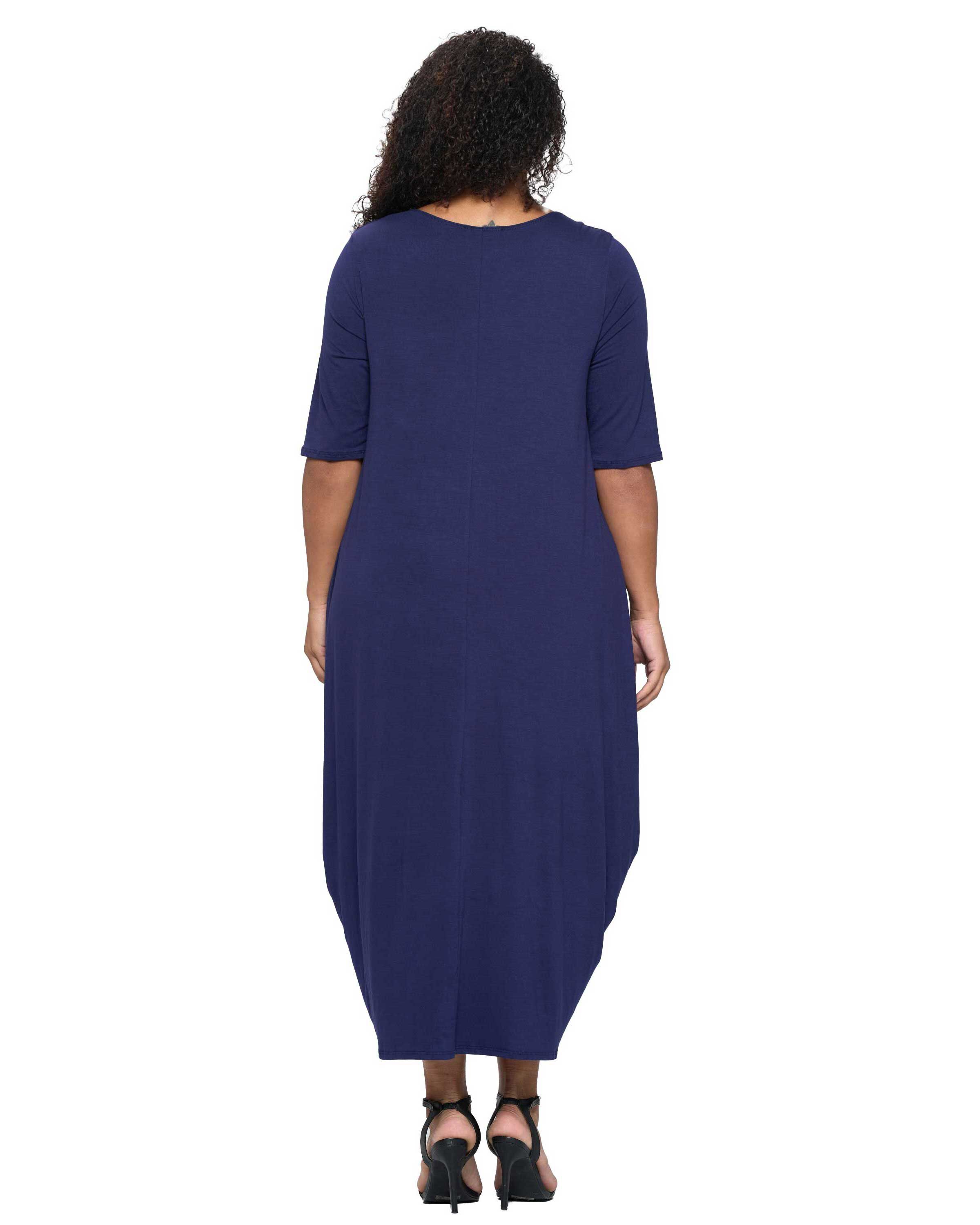 NEVAEH MIDI DRESS, Navy / Navy, alternate image number 1