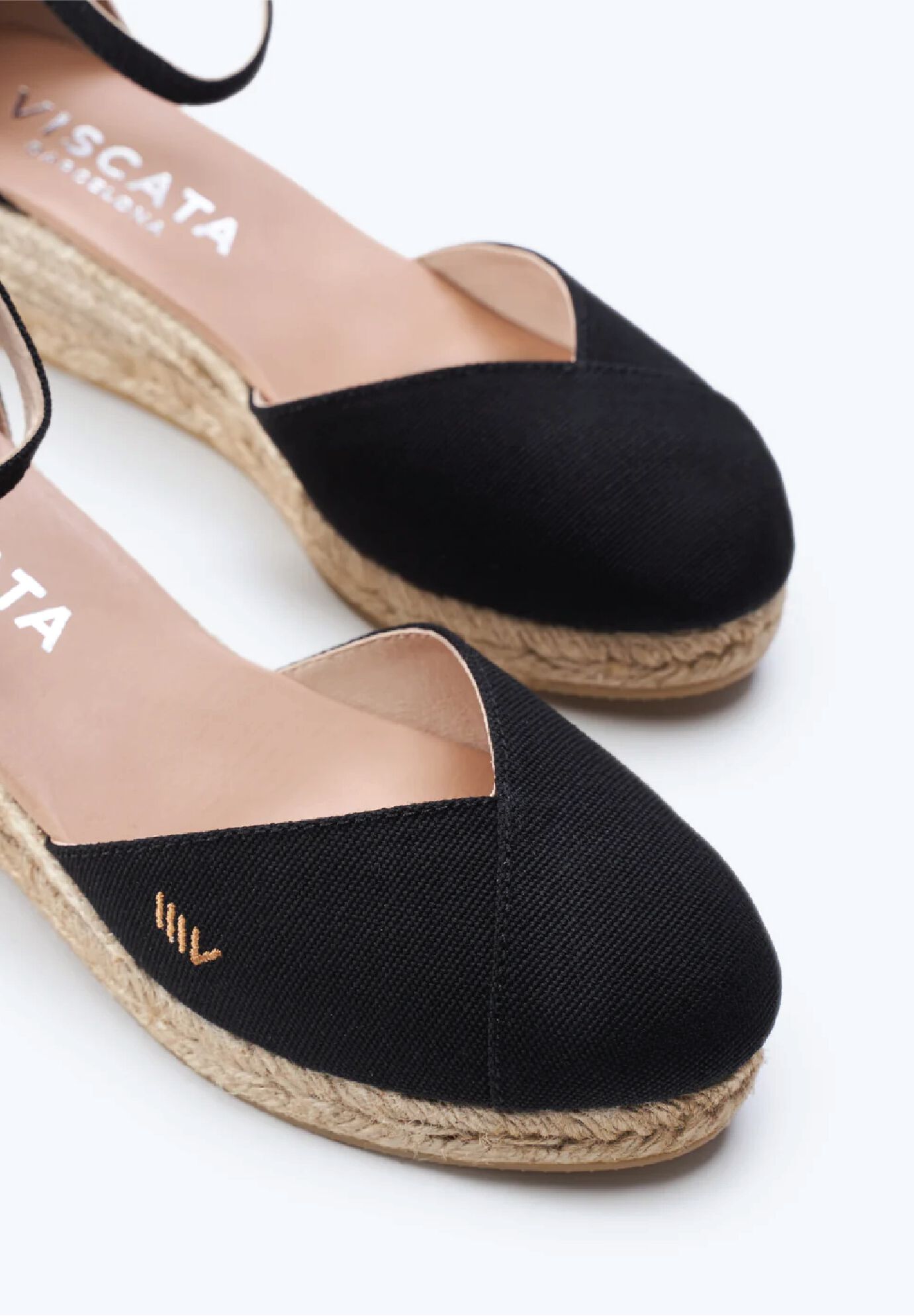 Formiga Canvas Espadrille Wedges, Black / Black, alternate image number 2