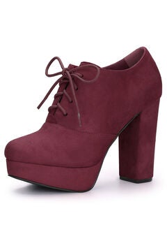 PLATFORM CHUNKY HEEL LACE UP BOOTIES
