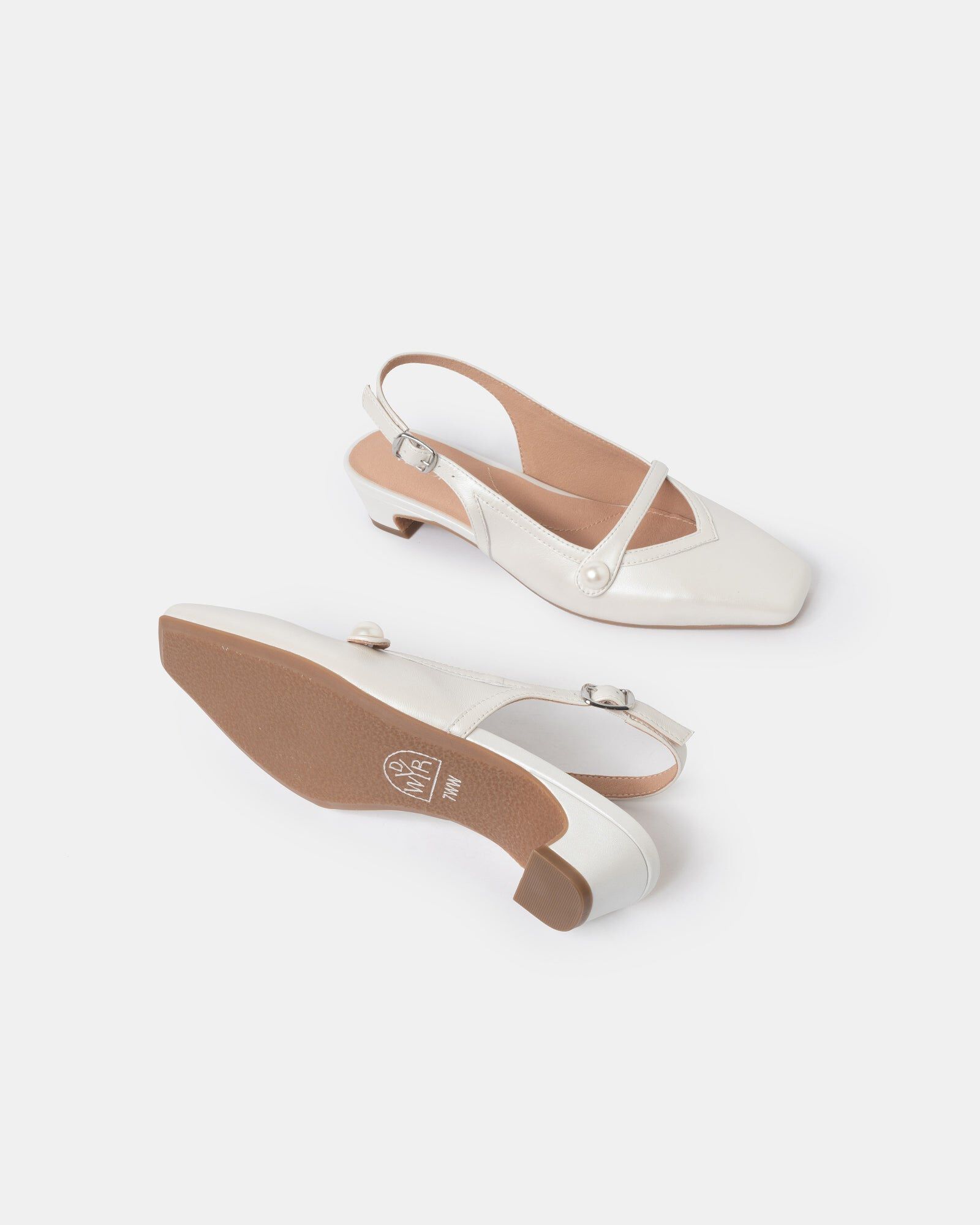 Isla Pearl Heels, Pearl White / White, alternate image number 3