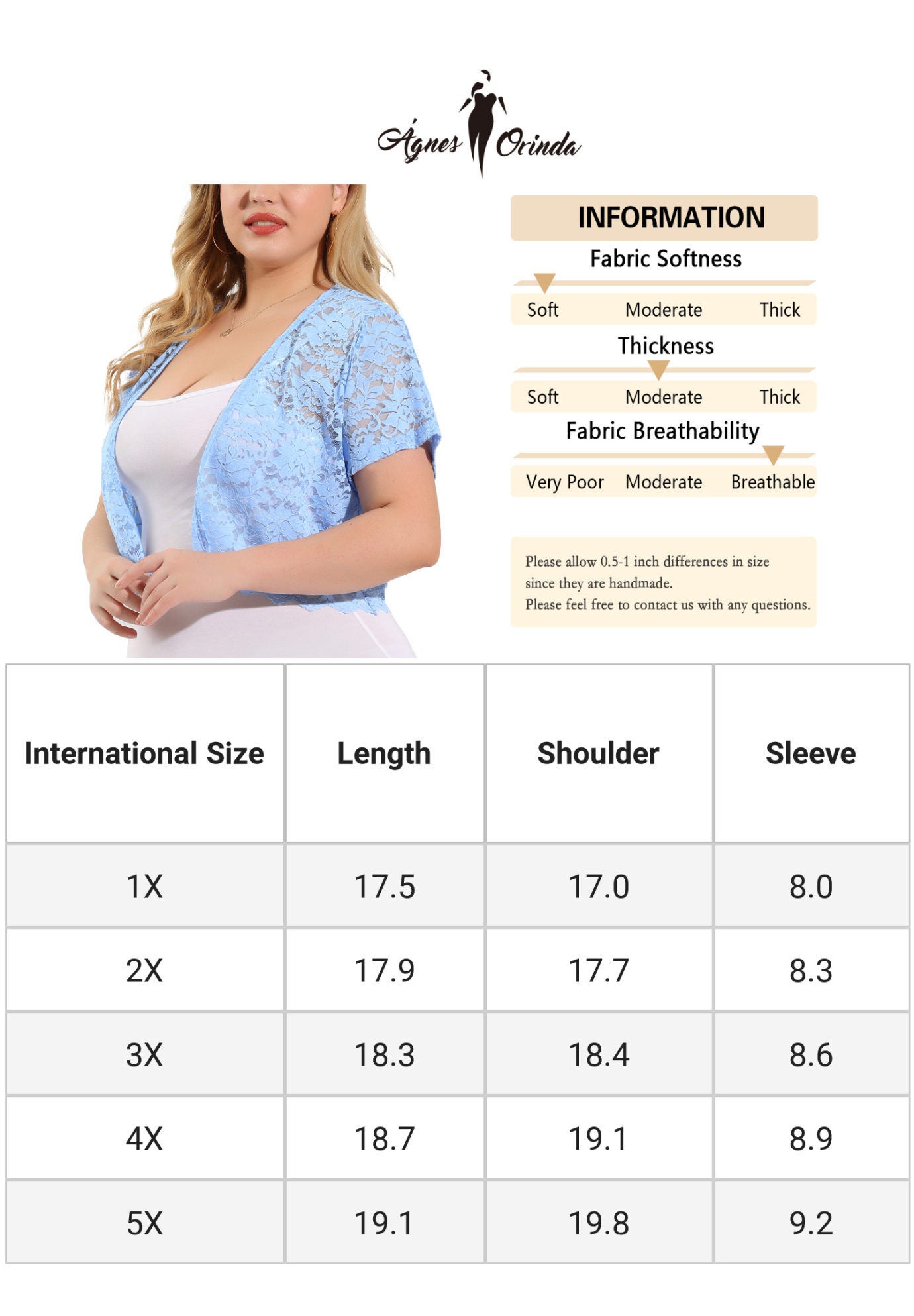 OPEN FRONT SHORT SLEEVE CROCHET LACE CROPPED BOLERO SHRUG CARDIGAN, Light Blue / Light Blue, alternate image number 2