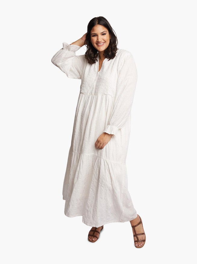 Jane Maxi Dress, Antique White / White, hi-res image number 0