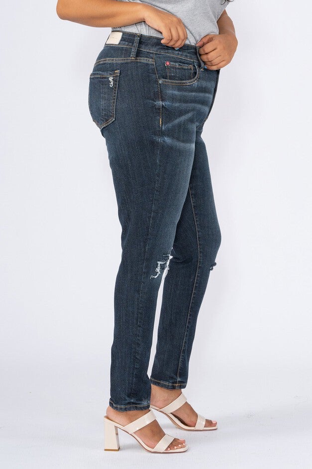 High Rise Ankle Skinny - Carter, CARTER / Dark Wash, alternate image number 1