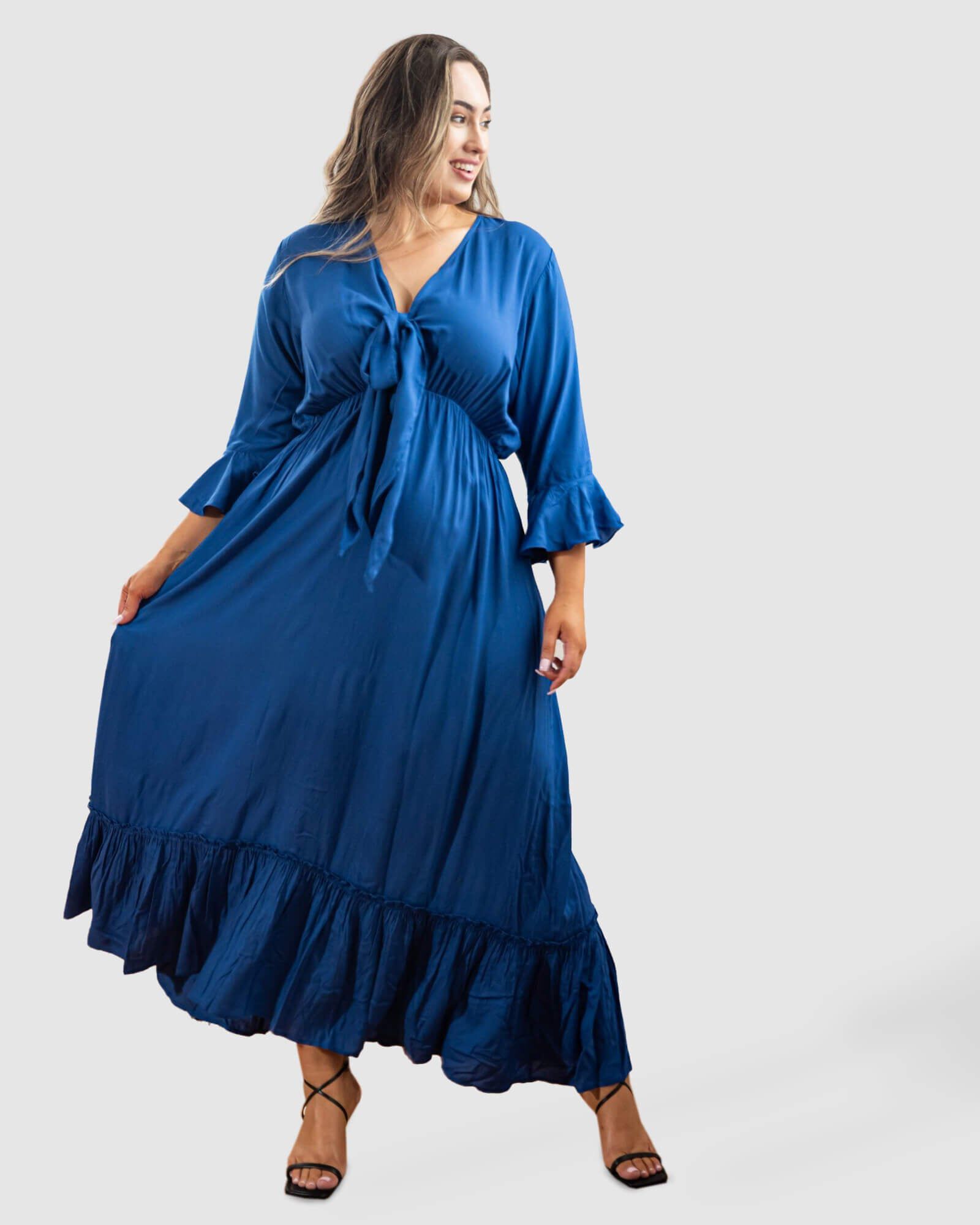 Nicole Tie Front Maxi Dress, , alternate image number 7