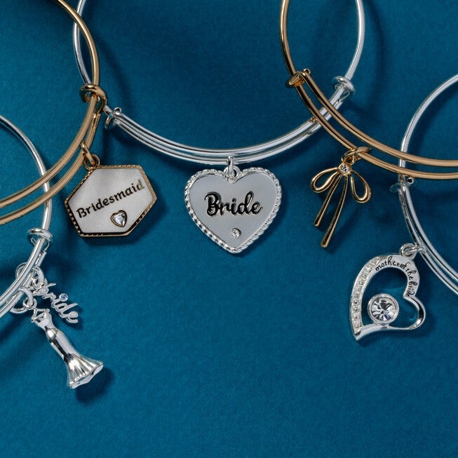 Bridesmaid Bangle, Gold / Gold, alternate image number 2