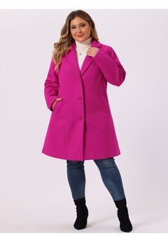 SINGLE BREASTED NOTCHED LAPEL LONG WINTER COAT