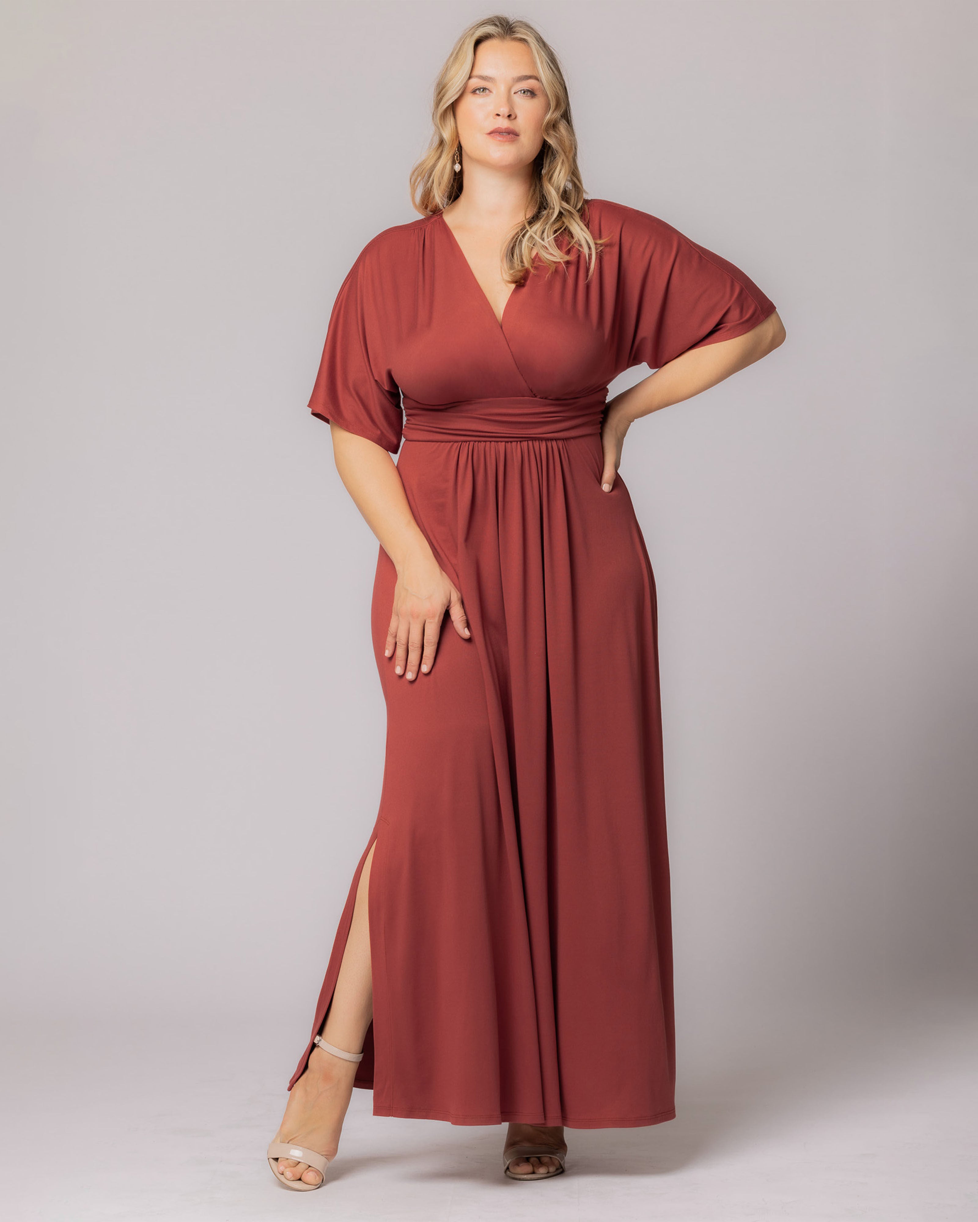 Vienna Maxi Dress, TERRACOTTA / Terracotta, alternate image number 4