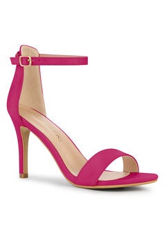 Suede Ankle Strap High Stiletto Heels Sandals