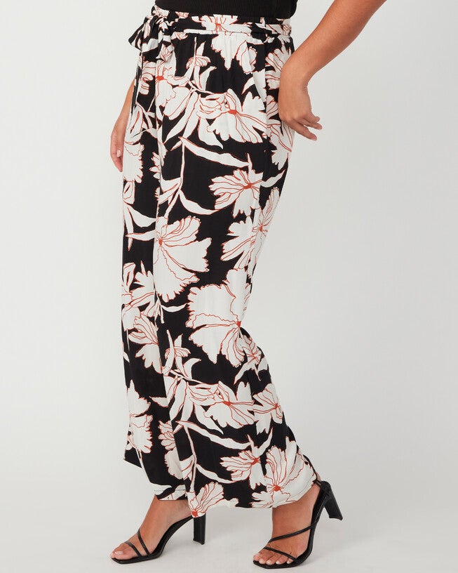 Acai Black/White Wide Leg Pant, CreamBlack / Black, alternate image number 4