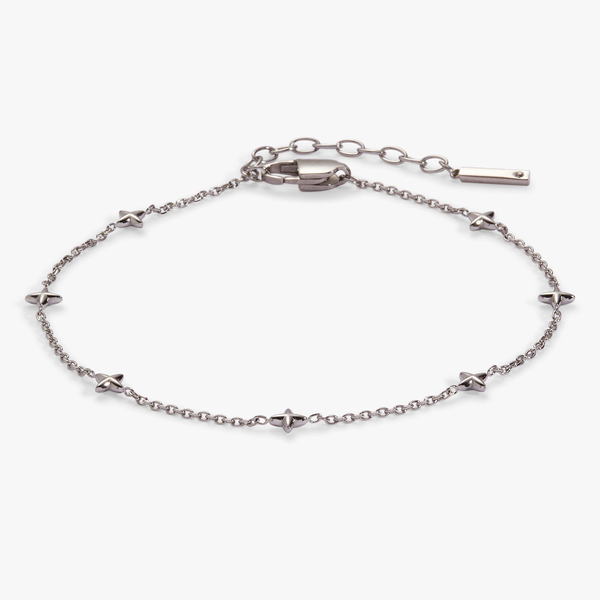 Star Chain Anklet, Silver / Silver, hi-res image number 0
