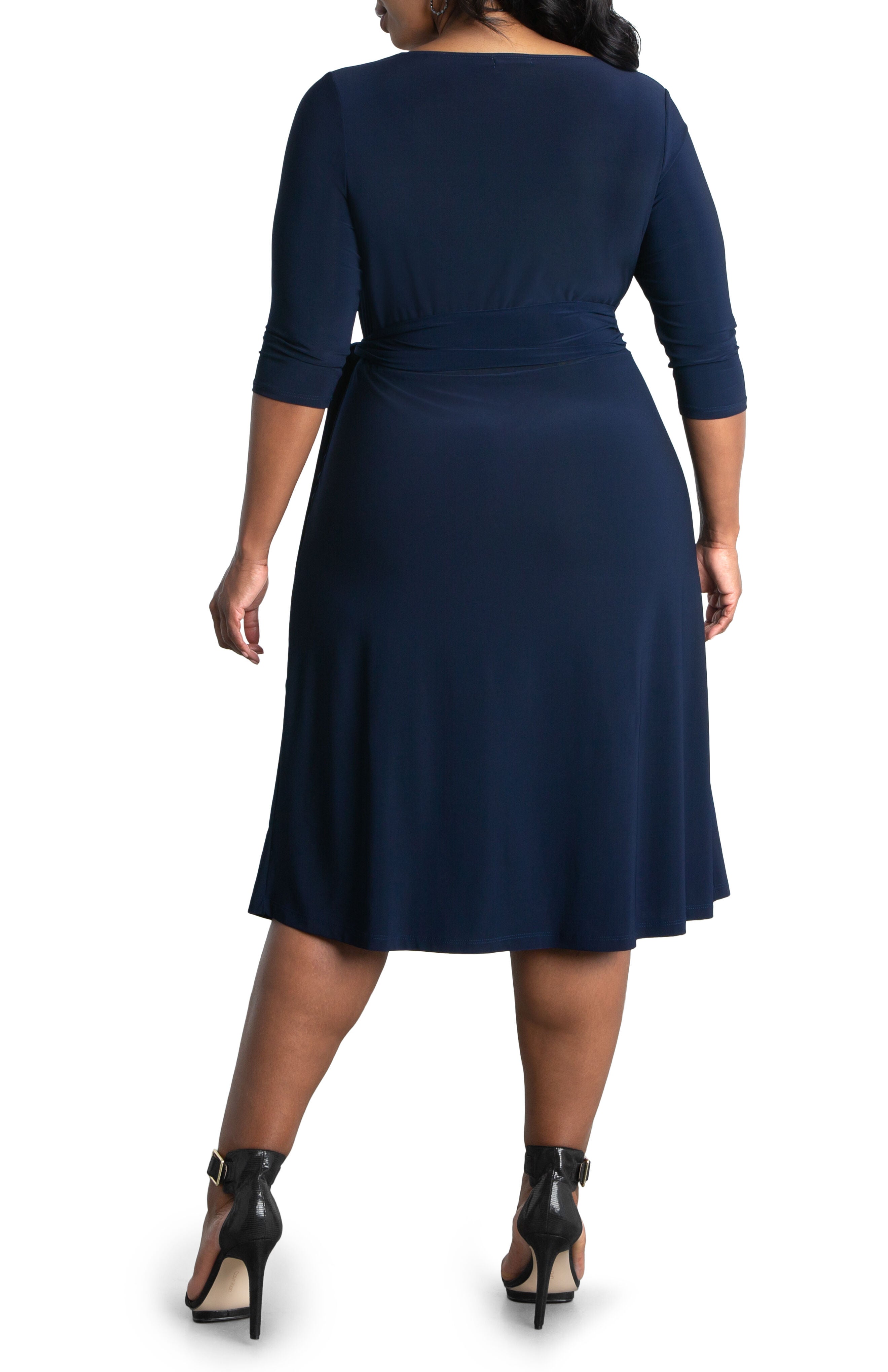Sweetheart Knit Wrap Dress, , alternate image number 6
