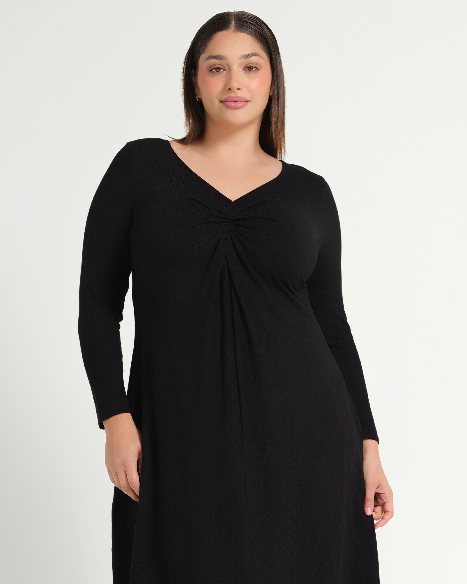 Equinox Long Sleeve Dress, Black / Black, alternate image number 4