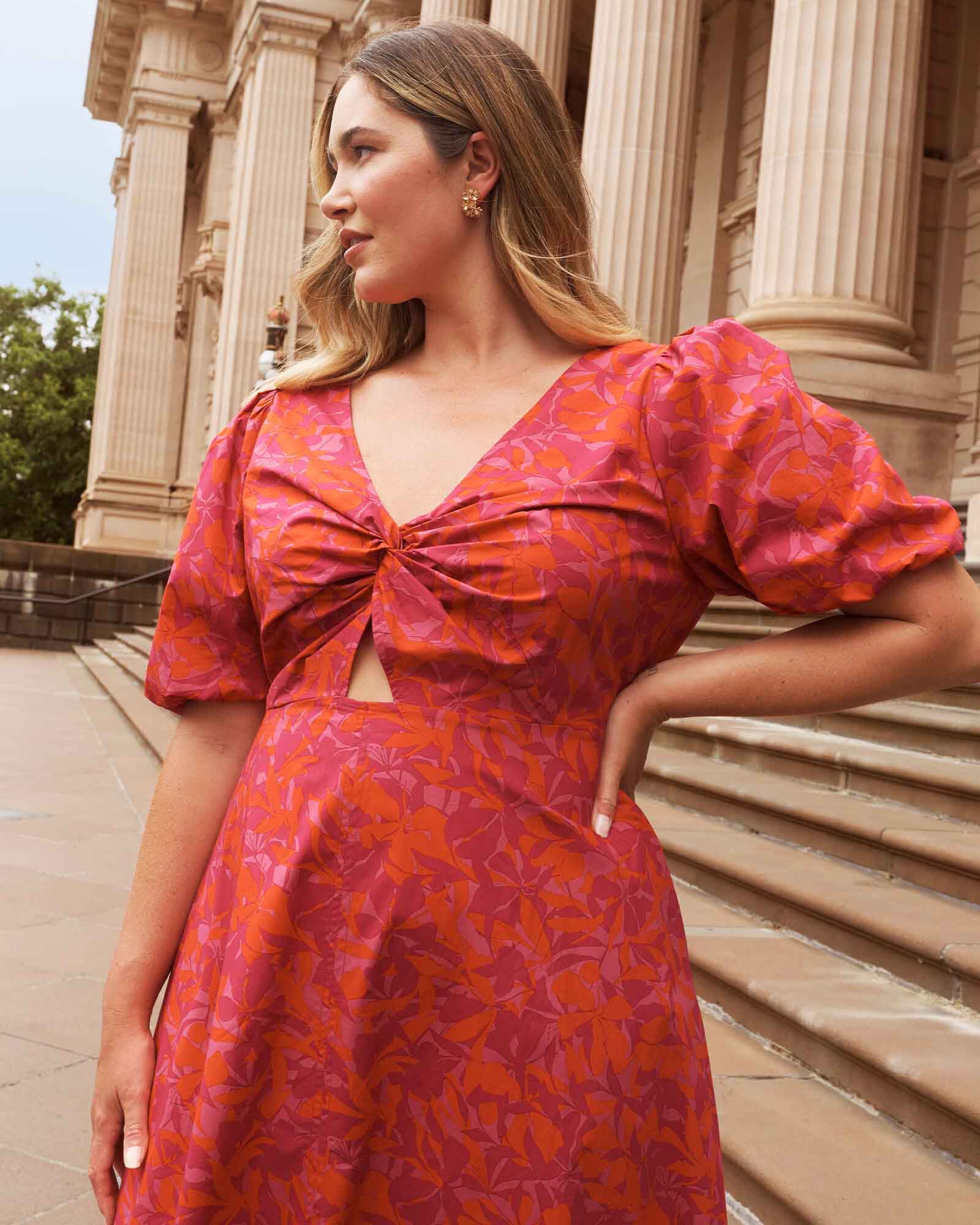 Aura Falls Dress, Winter Berry / Pink, hi-res image number 0