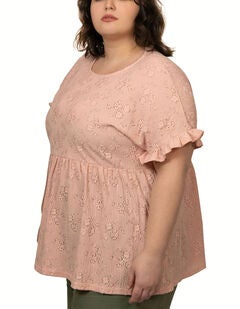 Agnes Floral Motif Blouse Pink