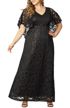 Celestial Cape Sleeve Gown