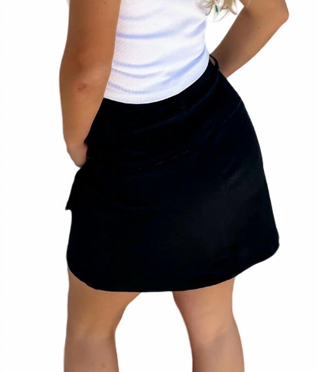 CARLY CARGO SKIRT, Black / Black, alternate image number null