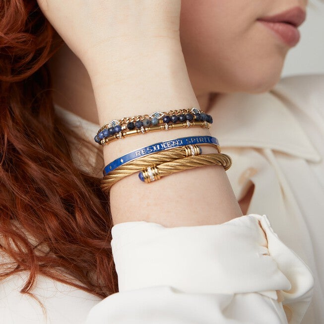 Evil Eye Stranded Bracelet Set, Gold / Gold, alternate image number 4