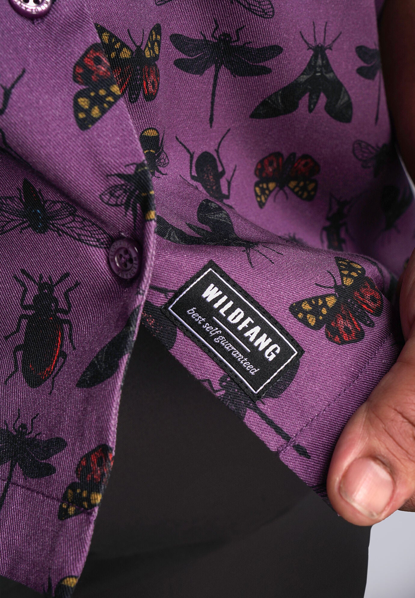 The Everyday Camp Button Up, INSECT GRAPE / Purple, alternate image number 3