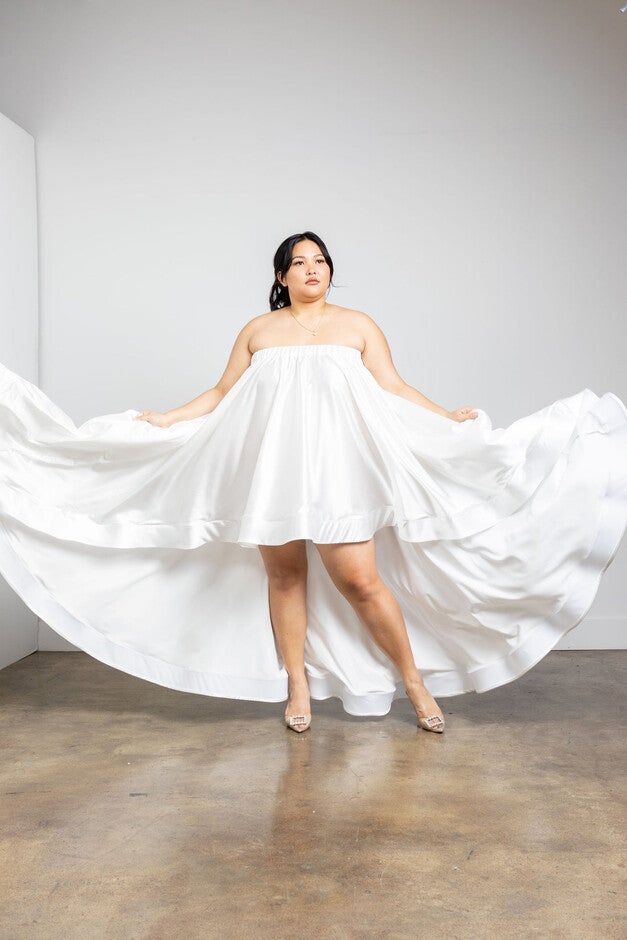 Selene Dress, White / White, alternate image number 2