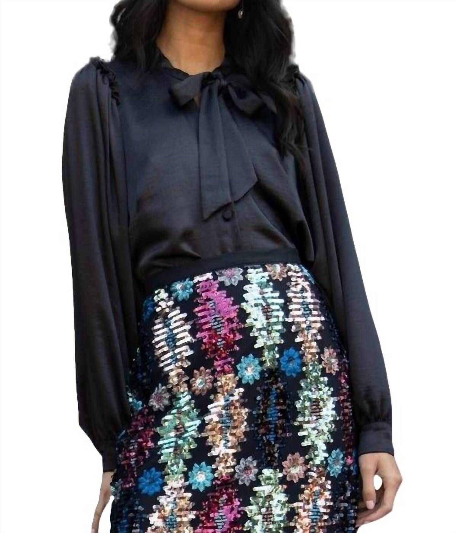 JOSEFINA BLOUSE IN ONYX, , alternate image number 4