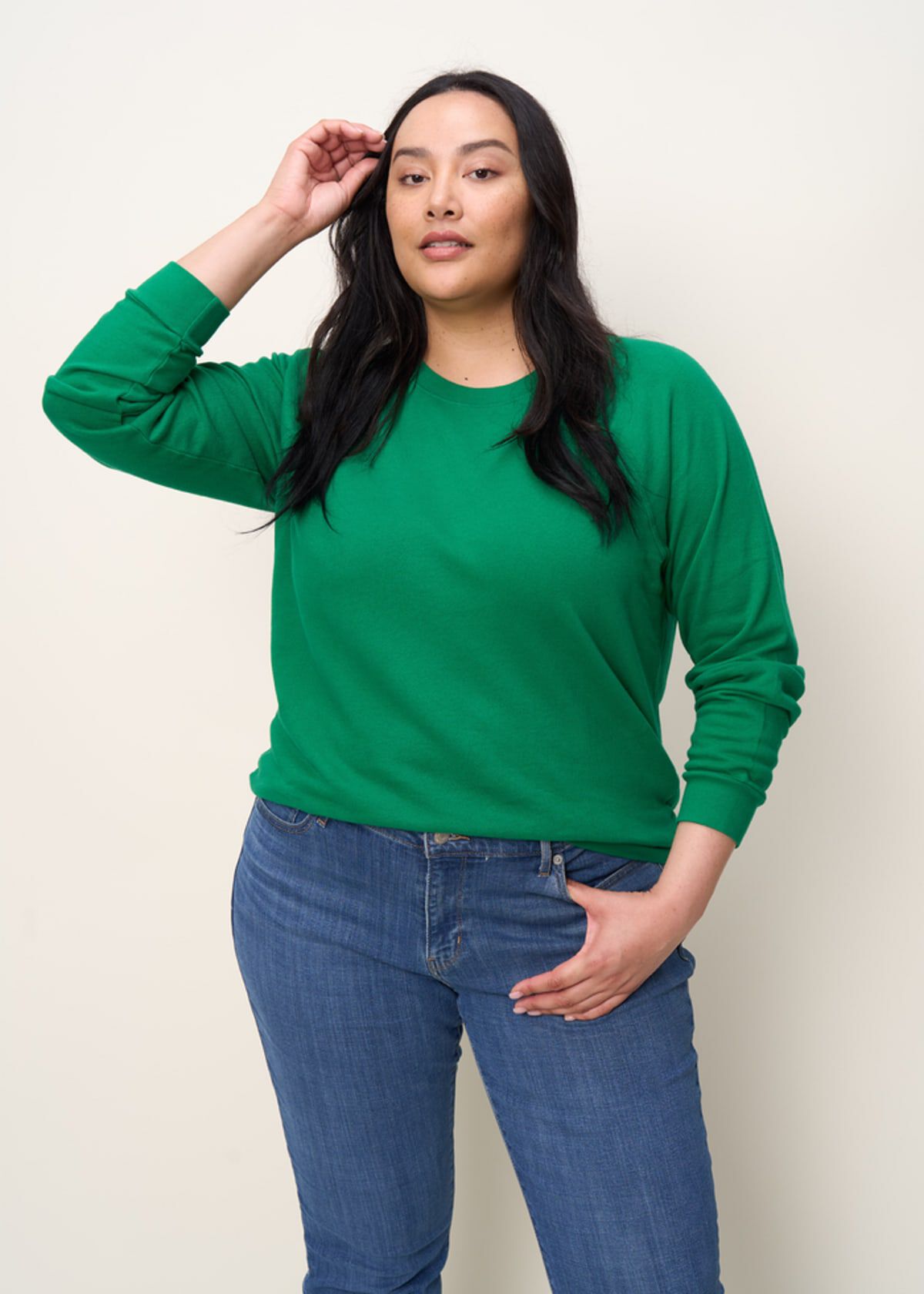 The Raglan Sweatshirt, Kelly Green / Kelly Green, hi-res image number 0