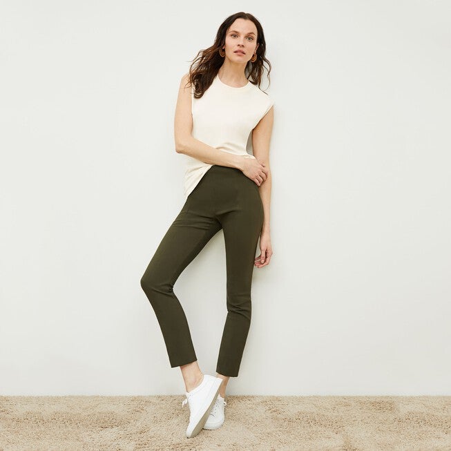 Alina Muscle Tee - Pima Cotton, Ivory / Ivory, alternate image number 6