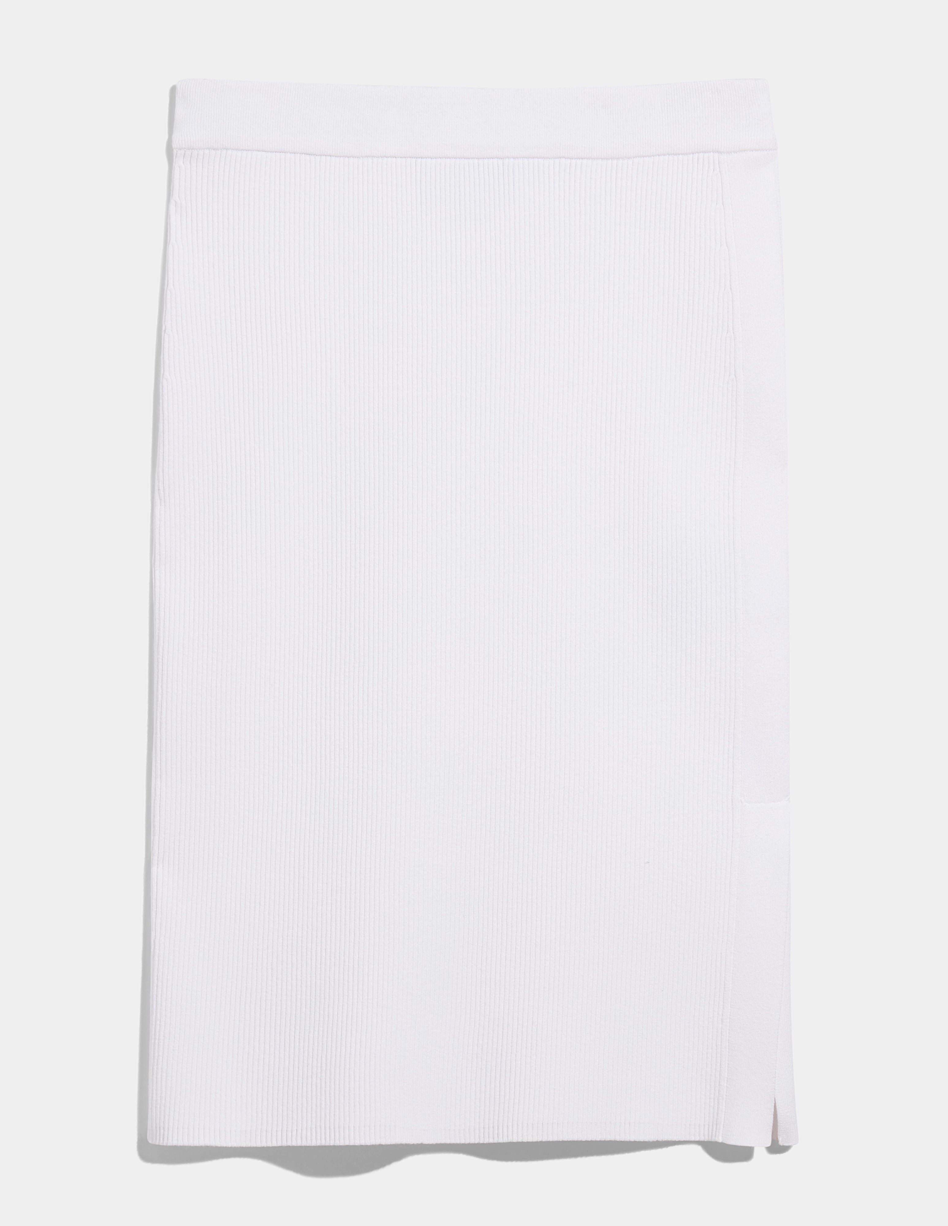 Ribbed Side Slit Skirt, GSTQ White / White, hi-res image number 0