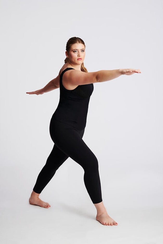 Bra-Free Waist Length Crop, Black / Black, alternate image number 1