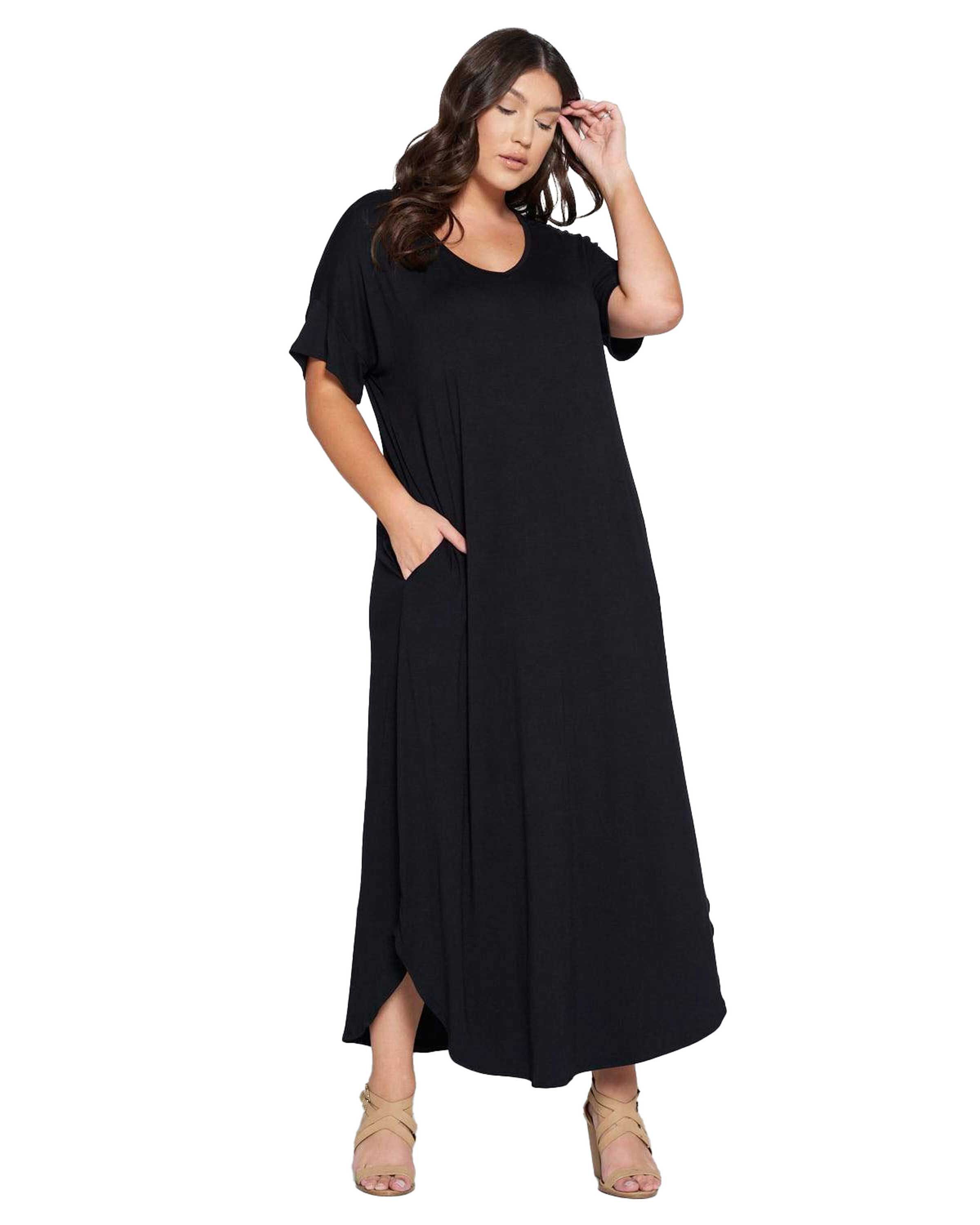 SCARLETT MAXI DRESS, Black / Black, hi-res image number 0