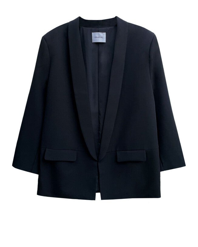 Oversized Classic Blazer in Black, Black / Black, hi-res image number 0