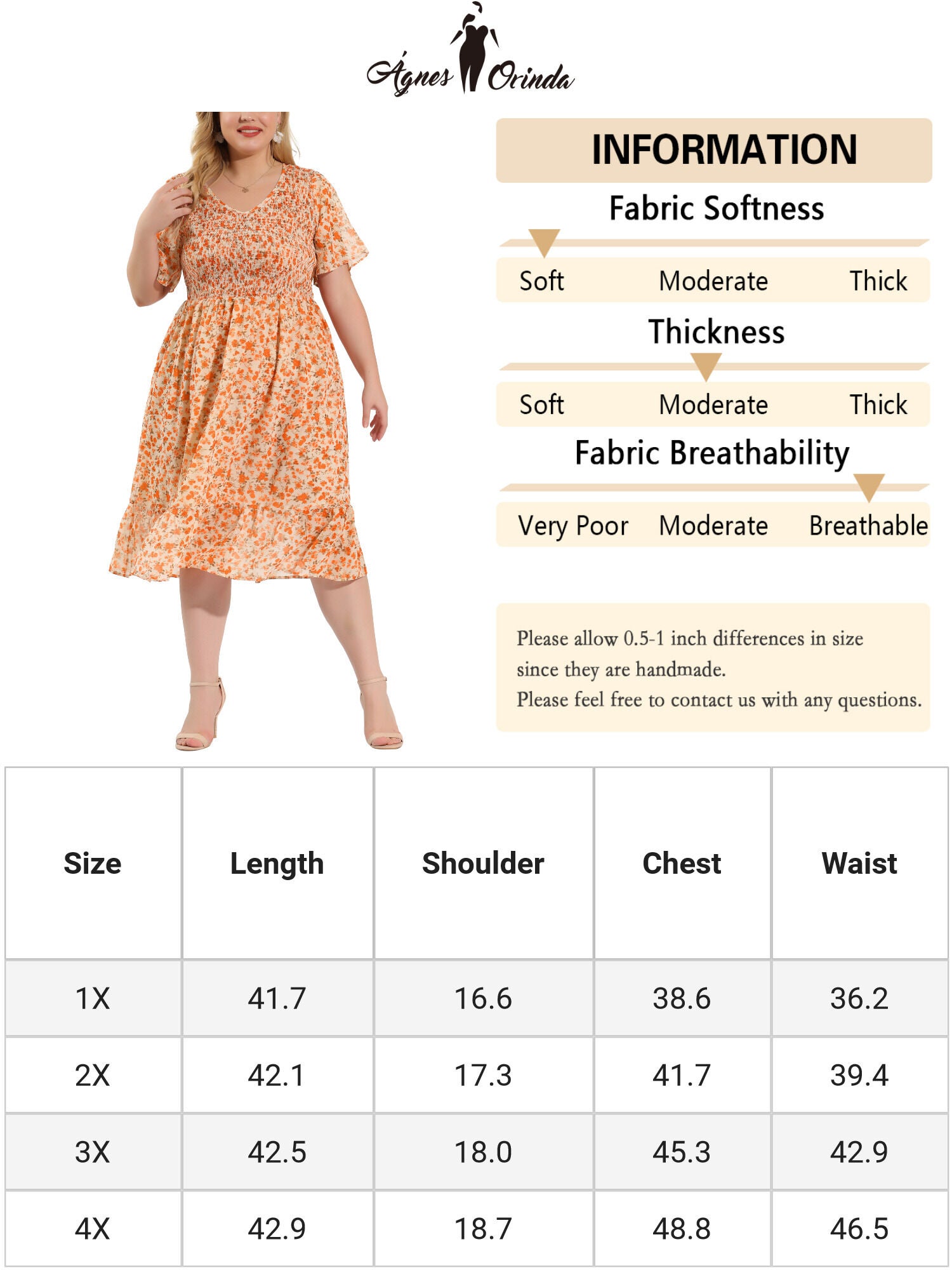 Flare Smock Ruffle Chiffon Floral Midi Dress, White / White, alternate image number 4