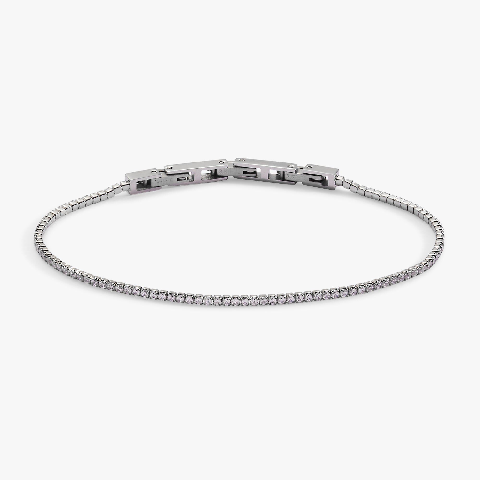 Mini Tennis Bracelet, Silver / Silver, hi-res image number 0