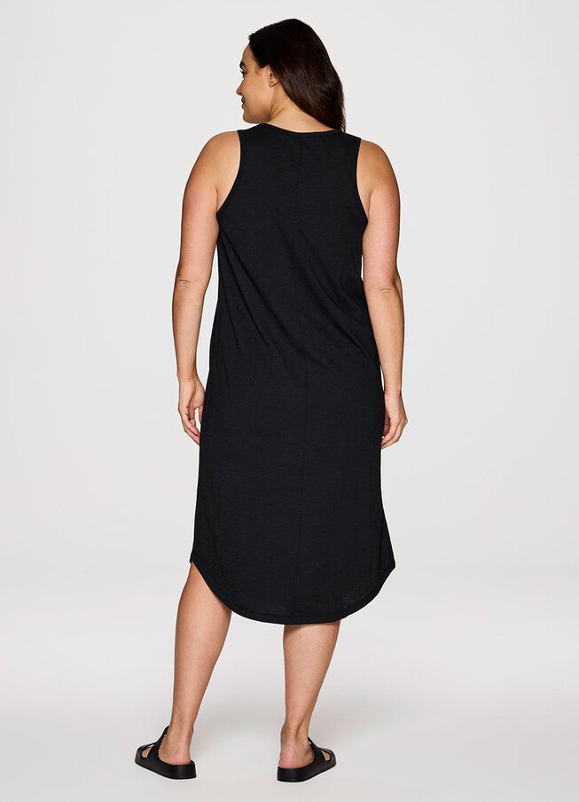 Plus Weekender Midi Tank Dress, Black / Black, alternate image number 3