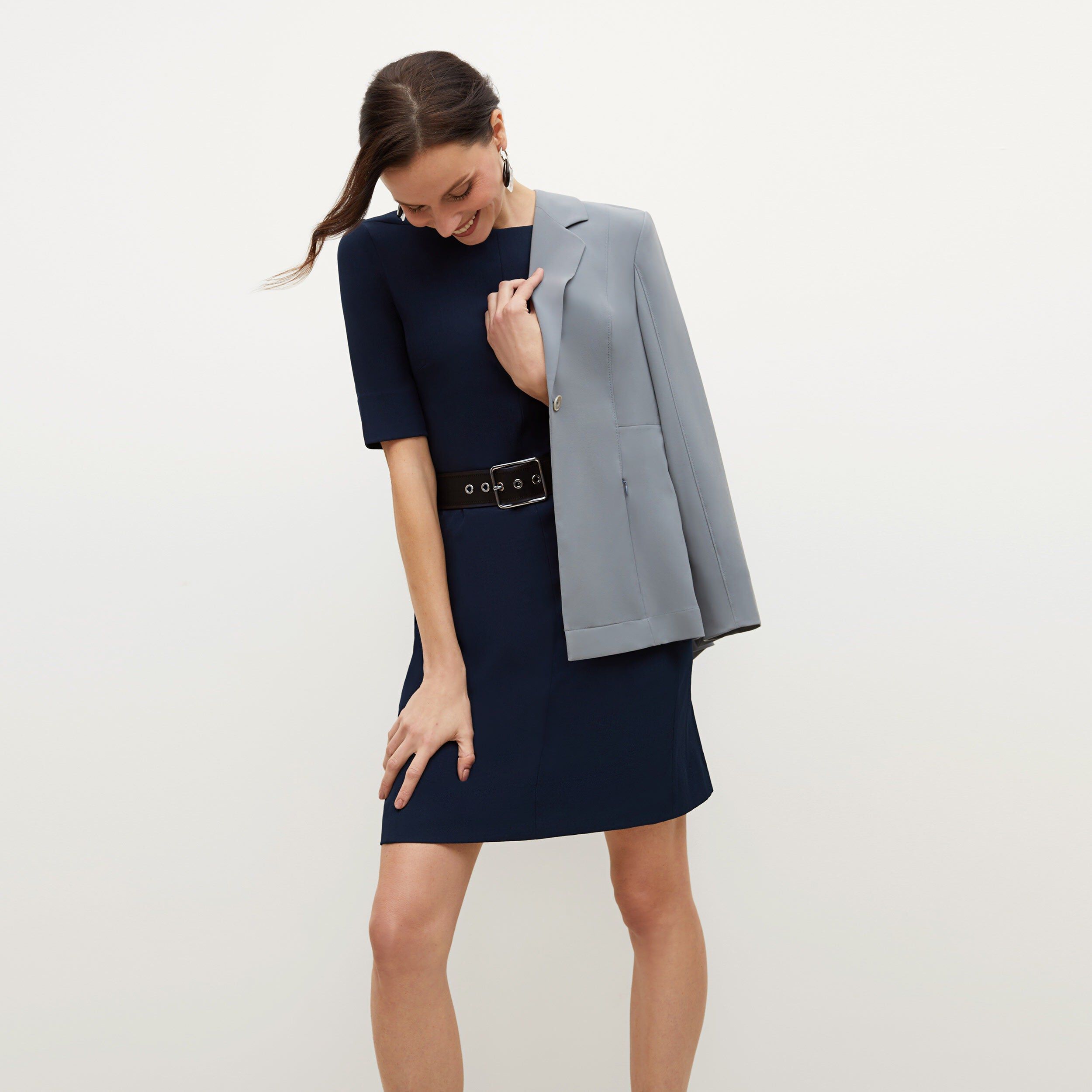 Emily Dress - WonderTex, Galaxy Blue / Purple, alternate image number 1