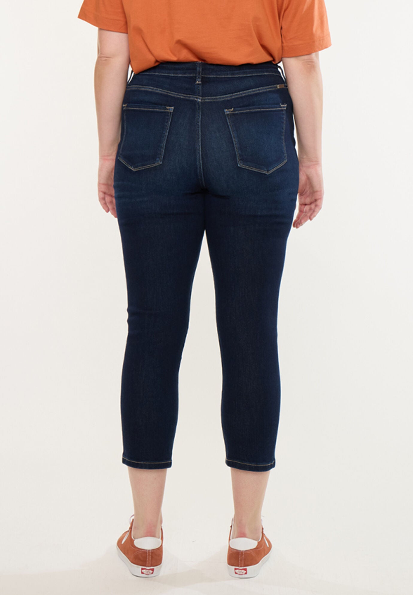 Ximena High Rise Cropped Skinny (Plus Size), Dark Wash / Dark Wash, alternate image number 5