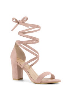 High Heel Lace Up Sandals