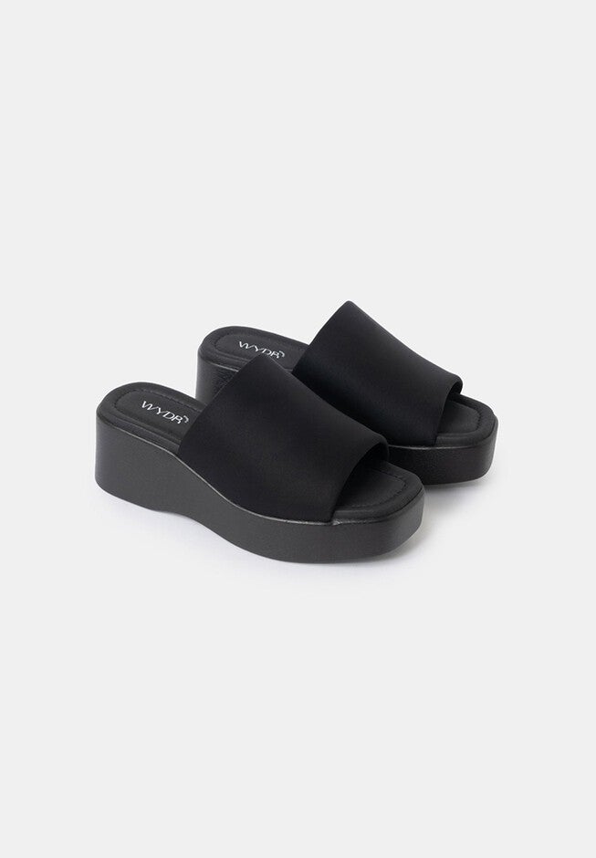 Mia Wedge Slides, Black / Black, alternate image number 1